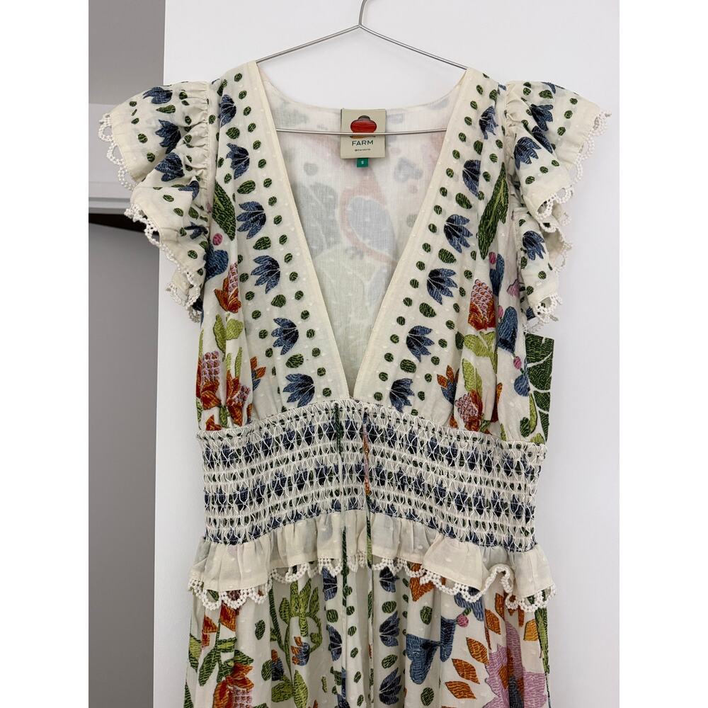 Farm Rio Summer Garden Dress Size Small - Picture 5 of 16